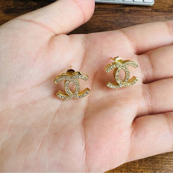 Reserved 18K Plated Gold Chanel Women jewelry Chain Necklace Bracelet Earrings - Picture 14 of 16